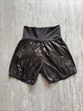 Mirella Black High-Waist Ballet Trash Bag Shorts